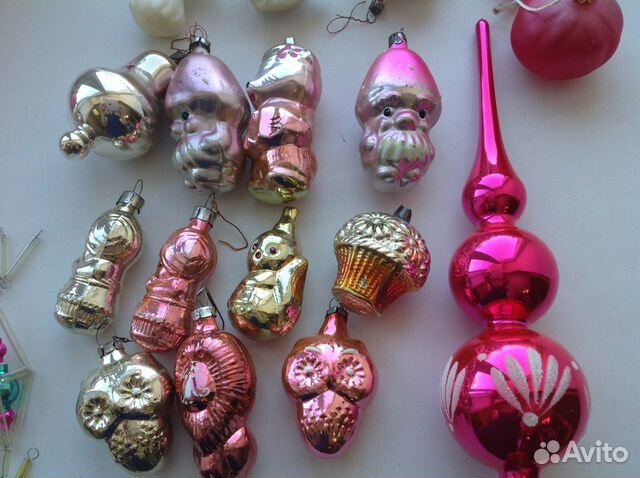 Советские старые елочные игрушки. Елочка