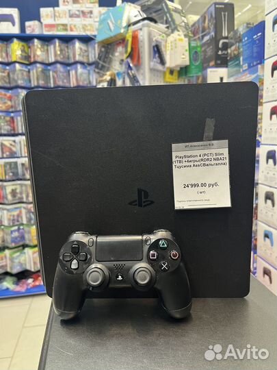 Sony playstation 4 slim 1tb +4игры