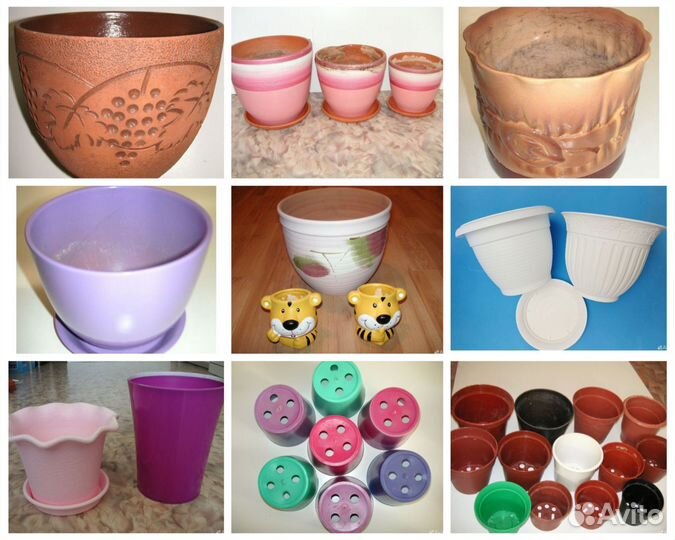 Лейка, цветочный горшок, садовые ножницы