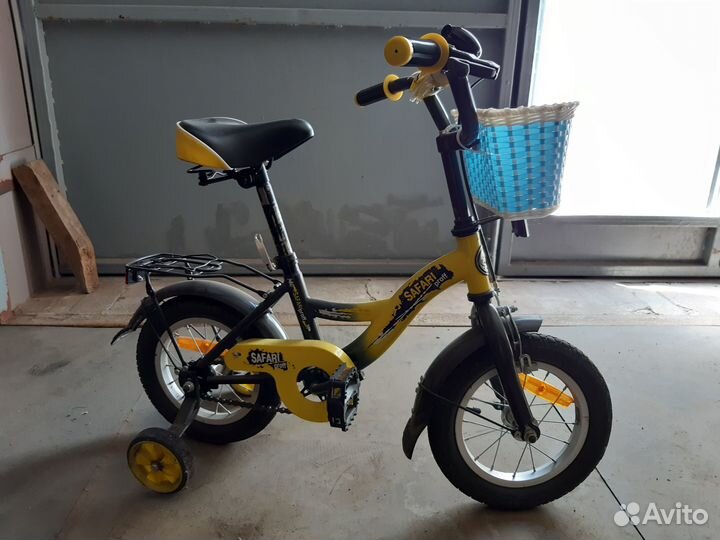 Велосипед детский двухколесный 12 желтый Сафари Пр