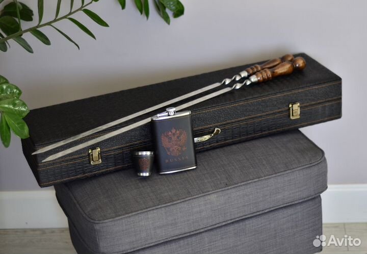 Набор шампуров в кейсе шампура в коробке Шампура