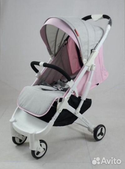 Детская коляска прогулочная,Yoya plus,розово-серый