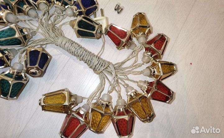 Елочная гирлянда Радуга 1 Фонарики СССР