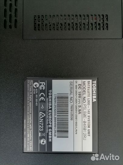 Ноутбук Toshiba Satellite L300-14X system unit