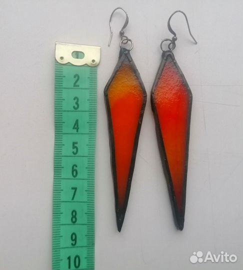 Серьги из витражного стекла 