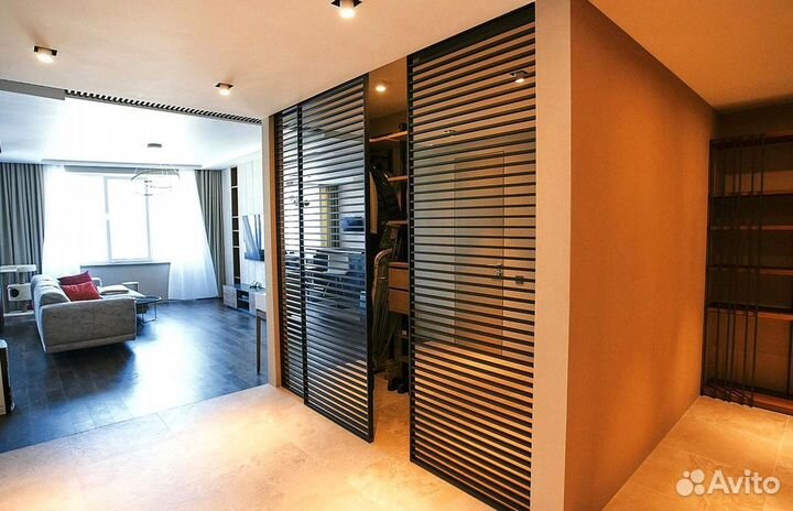 Раздвижные перегородки в гардеробную, шкаф