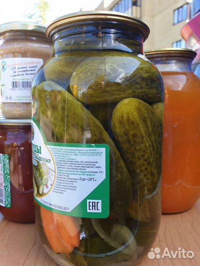 Огурцы в заливке по-домашнему М-конс 0.72, 1.5, 3л