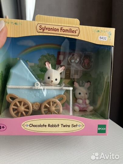 Sylvanian Families кролики в коляске