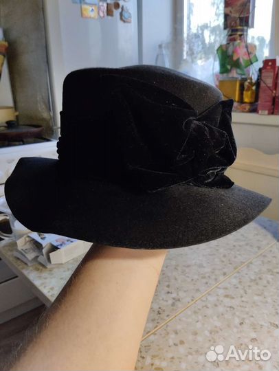 Женская фетровая шляпа, новая, 53-55 см