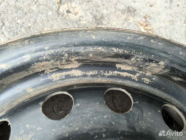 Диски штампованные R14 черные комплект 4 штуки