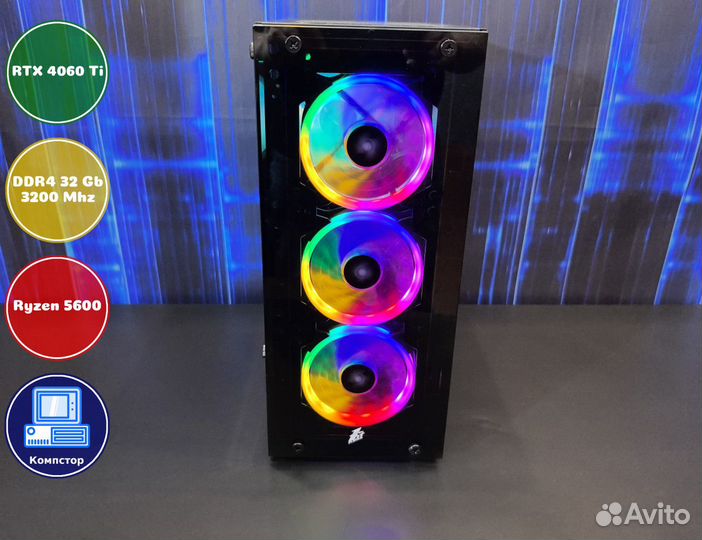 Сборки пк AMD5600-RTX4060Ti-32DDR4-QUA47056329-A520