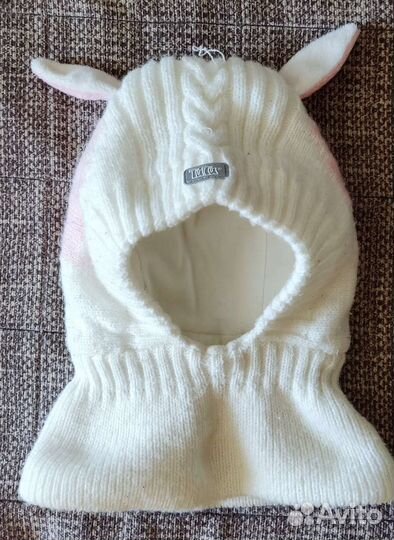 Шапка шлем для девочки зима