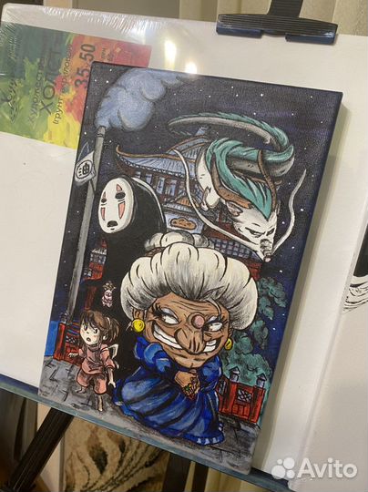 Картина акрилом аниме Унесенные призраками