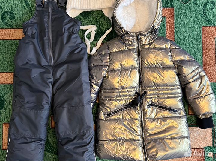 Куртка зимняя+ полукомбинезон+ шапка зимняя