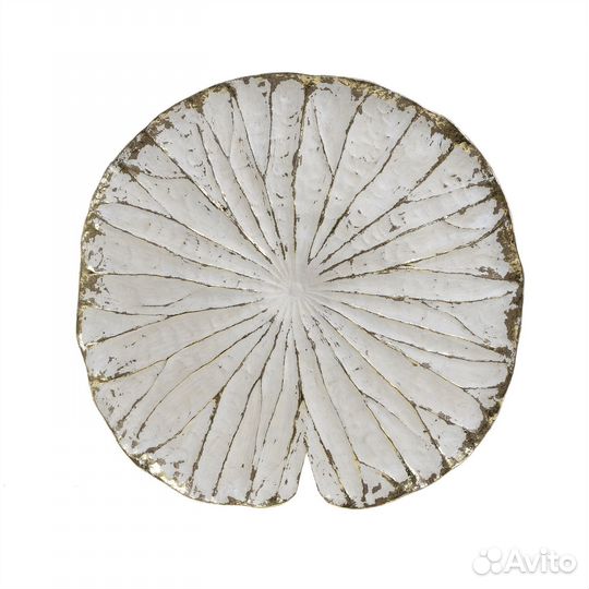 Декор Spil настенный молочного цвета, золотого