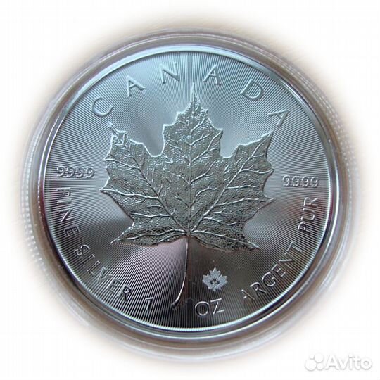 Канада 5 долларов 2020 Кленовый лист серебро 3