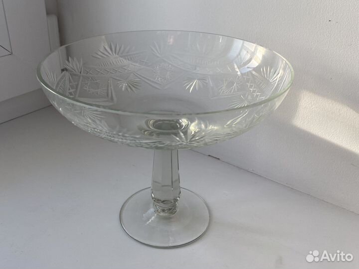 Фужеры весна Е.Рогов, ваза хрустальная винтаж