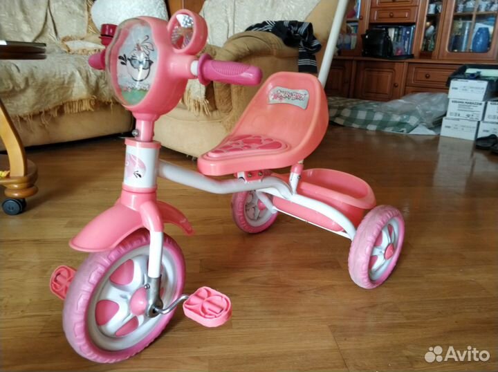 Велосипед трехколесный розовый Leader Kids хорошее