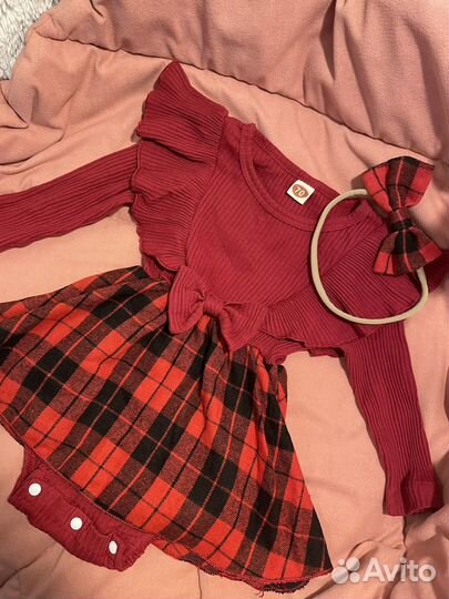 Платье боди для девочки 74