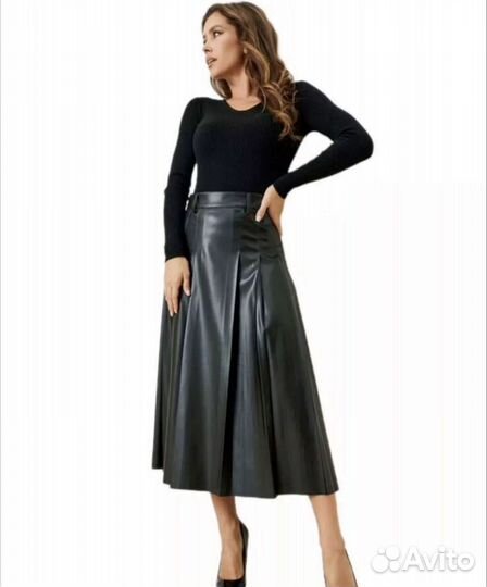 Юбка кожаная