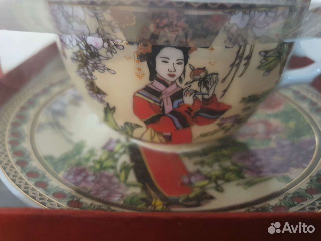 Чашка с блюдцем фарфор