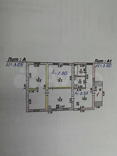 Дом 70 м² на участке 6 сот.