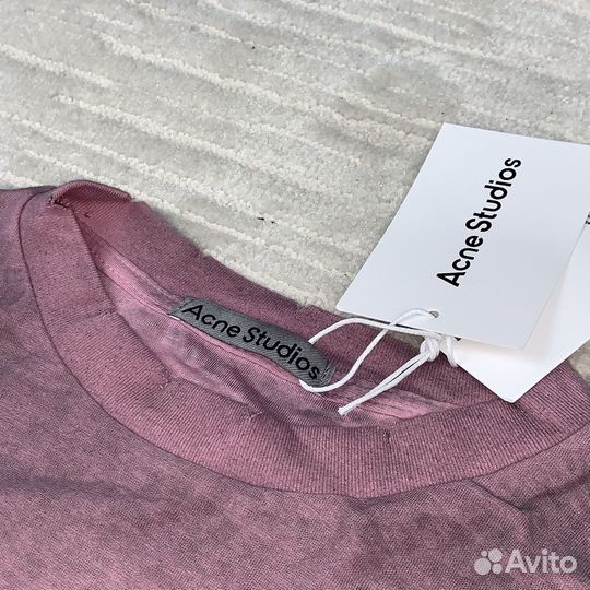 Acne studios лонгслив розовый