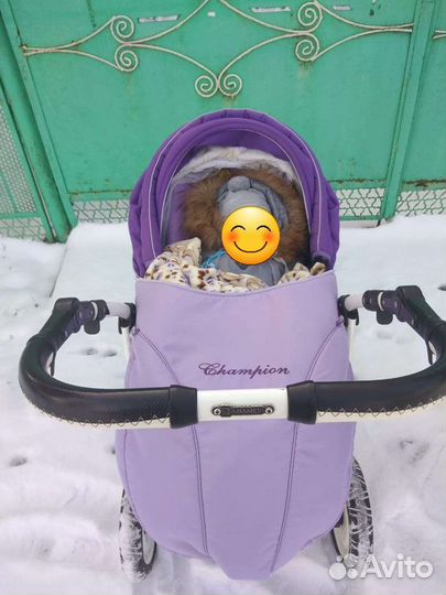 Коляска 2 в 1 adamex champion