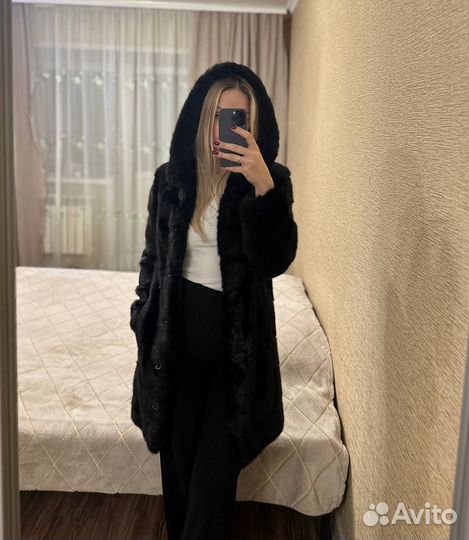 Шуба норковая поперечная 42-44