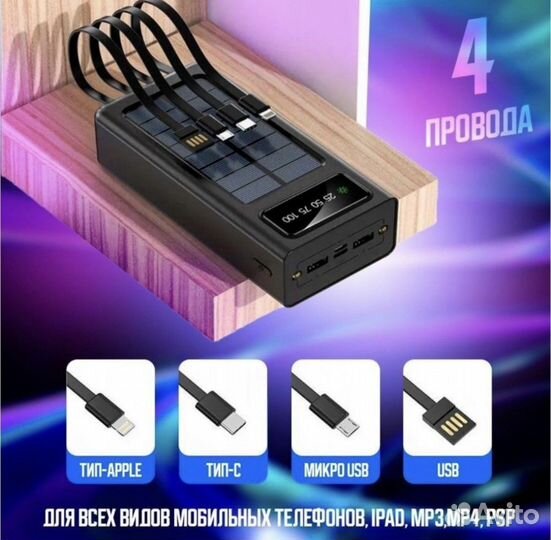 Внешний аккумулятор 50000 мач Зарядка оптом