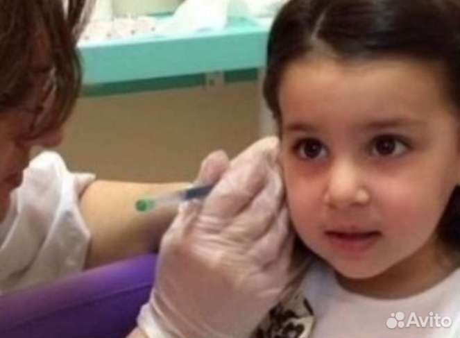 Прокол ушей с пистолетом, + 75 система