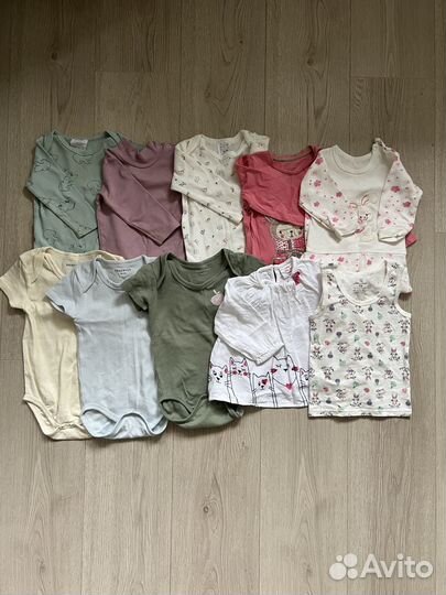 Пакет вещей на девочку р.68-80