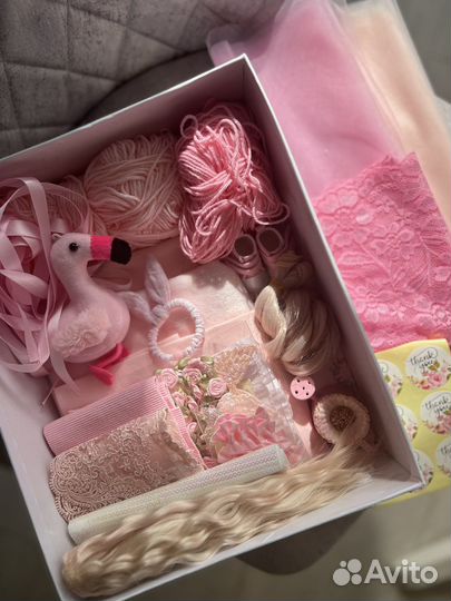 Набор для изготовления кукол, набор ткани розовый