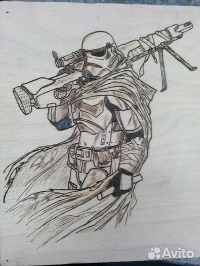 Выжженые картины героев Star Wars