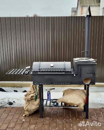 Мангал с колосниками (двойное дно) 5мм сталь