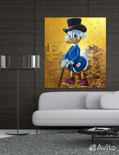 Картина Скрудж Макдак Картина маслом Авторская