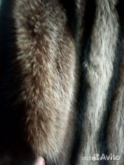 Шуба чернобурка с бобром