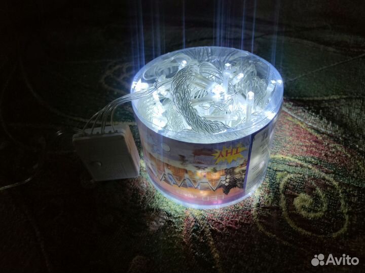 Новогодняя гирлянда штора 2х2