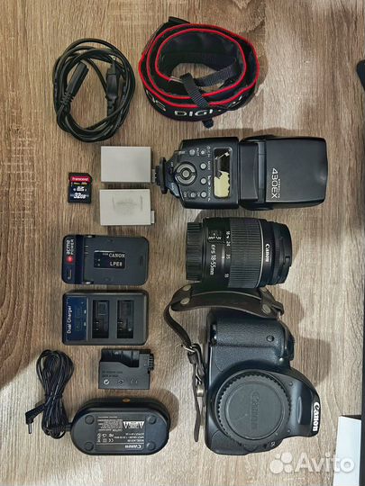 Canon 650d kit 18-55 + допы