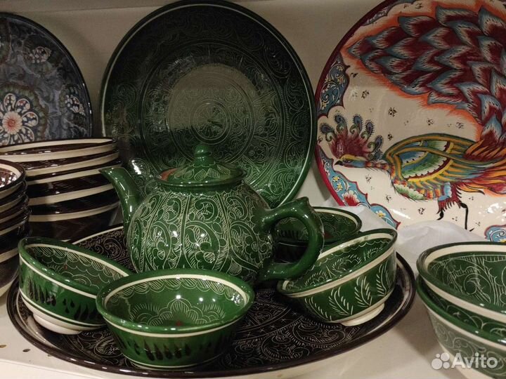 Посуда Узбекская зелёная