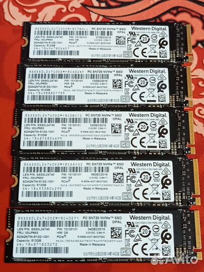 SSD nvme samsung PM981(970 EVO),WD SN720 512G