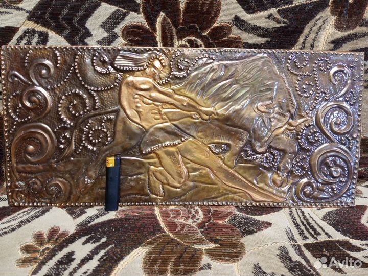 Картина чеканка (медь СССР 1989г.в.)