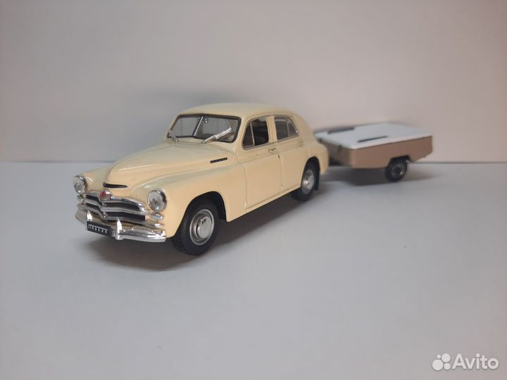 Модель Газ М 20В Победа с прицепом