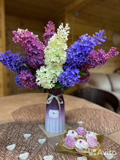 Интерьерная сирень копия живого цветка