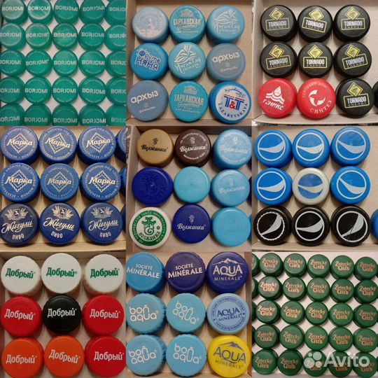 Крышки пластиковые с рисунками и надписями