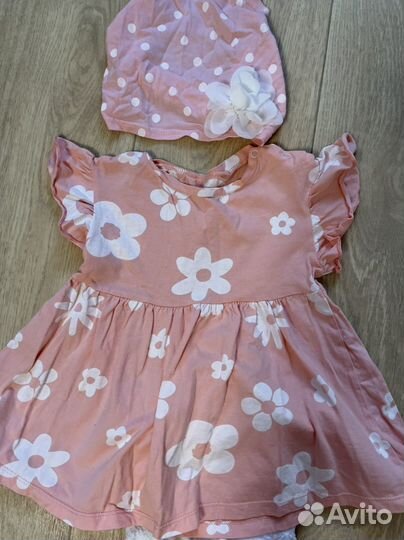 Комплект на девочку (косынка, платье, колготки)