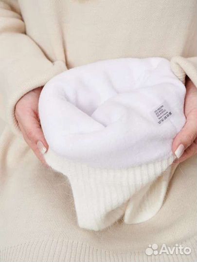 Шапка-ушанка женская зимняя белая