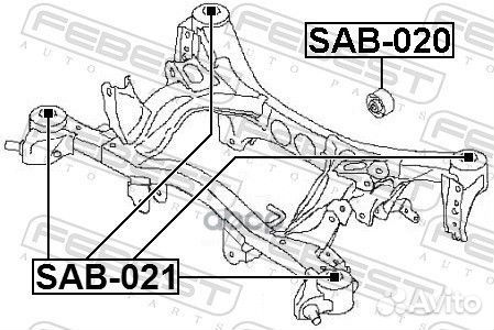 Сайлентблок задней балки SAB-021 Febest