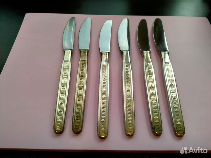 Набор столовых ножей мельхиор СССР