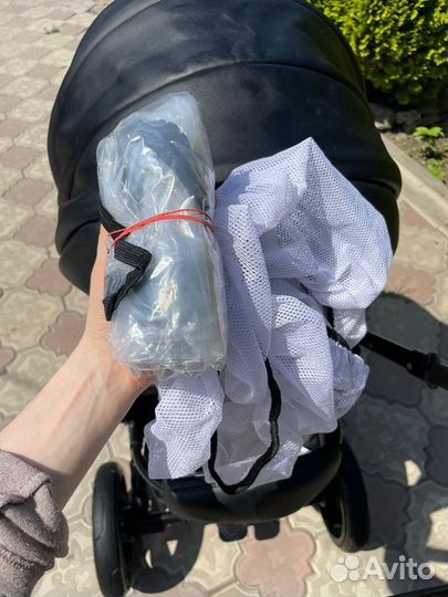 Коляска 2 в 1 indigo эко кожа